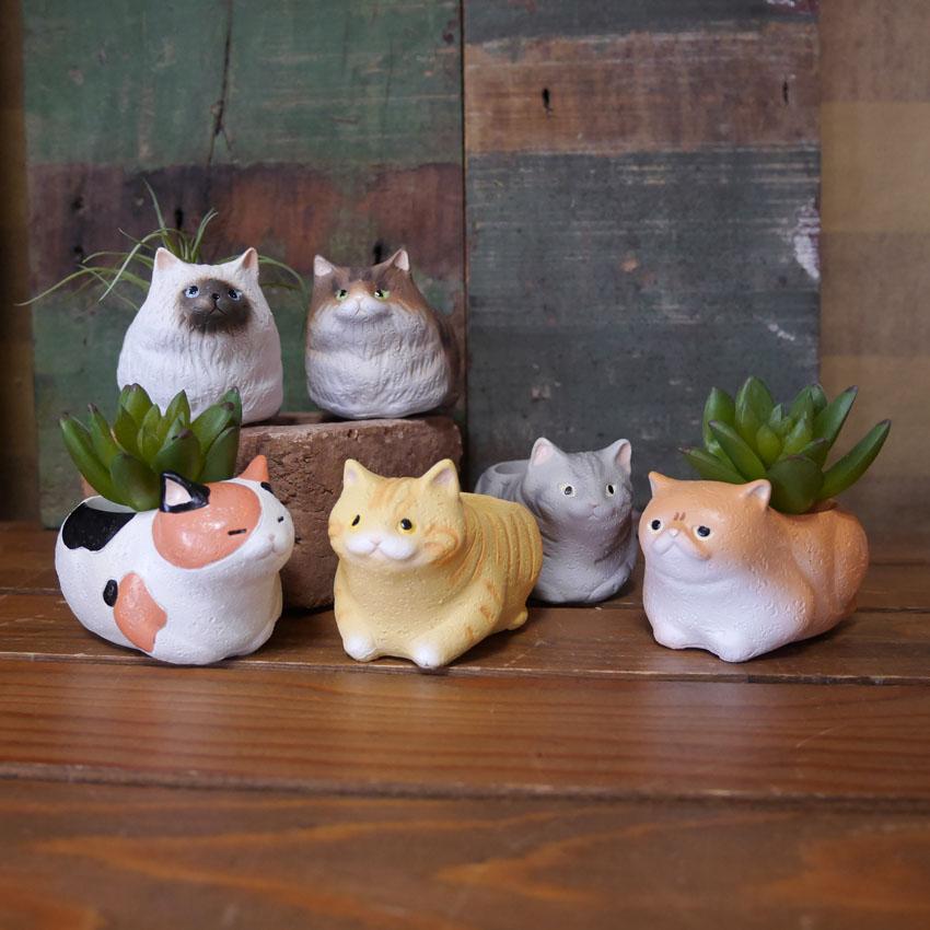 かとうゆみ　ねこ　マフラー　レア　陶器　植木鉢　新品　置物　花器　新品 かとうゆみ ねこ マフラー レア 陶器 植木鉢 新品 置物 花器 新品