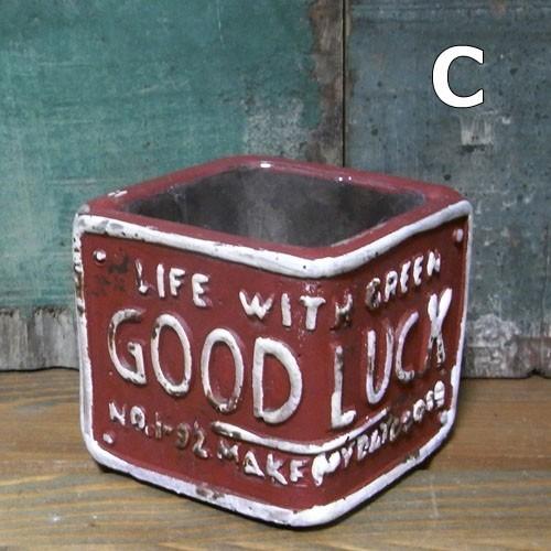 ナンバープレート ポット GOODLUCK POT ガーデニング プランター 鉢