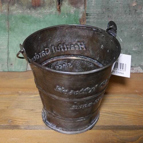 アンティーク ブリキ バケツ Sサイズ HEARTFUL GARDEN ガーデニング