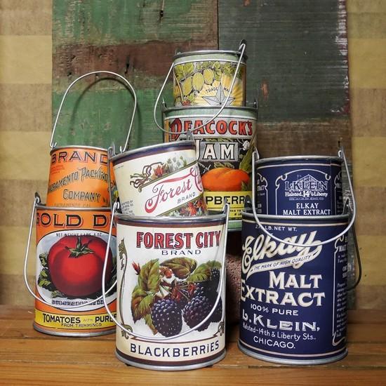 28.（2個セット）リメイク缶　リメ缶　プランター　ガーデニング リメイク缶】リメ缶プランター フタあり＋フタなし2個セット