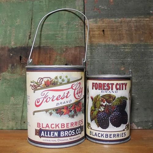 ヴィンテージ リメイク缶 2点セット ガーデニング プランター 鉢