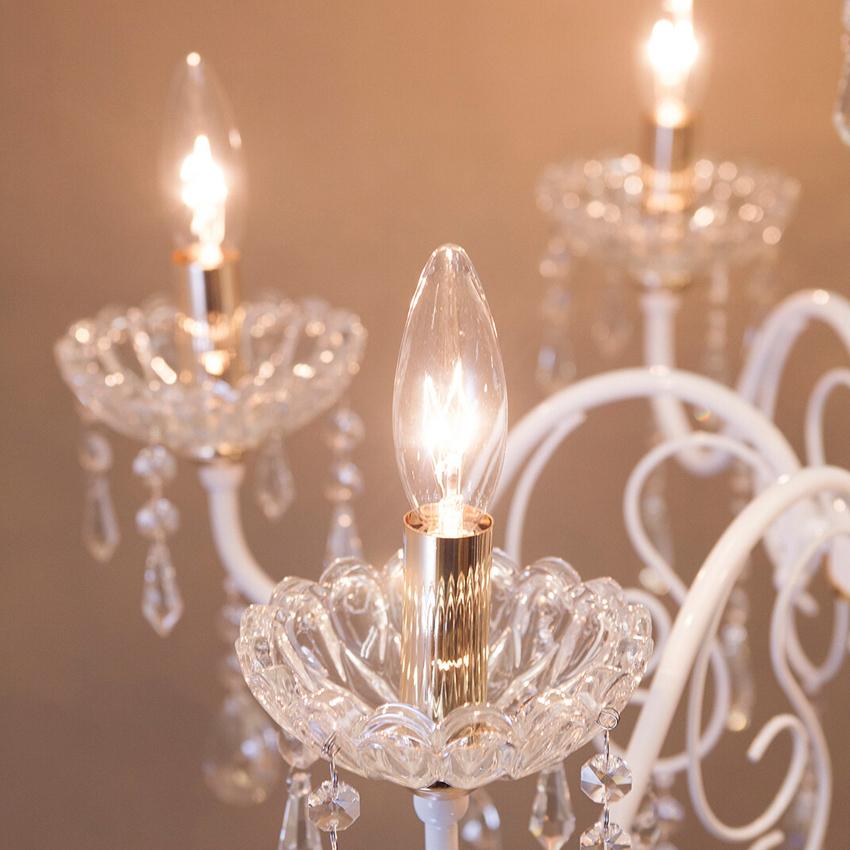 クリスタルガラス シャンデリア SUCI スーチ 6灯 吊照明 : アメリカン