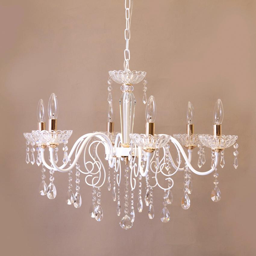 クリスタルガラス シャンデリア SUCI スーチ 6灯 吊照明 : アメリカン