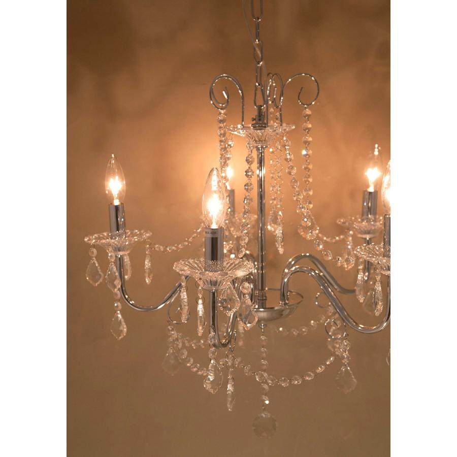 クリスタルガラス シャンデリア MELISA メリッサ 5灯 吊照明  