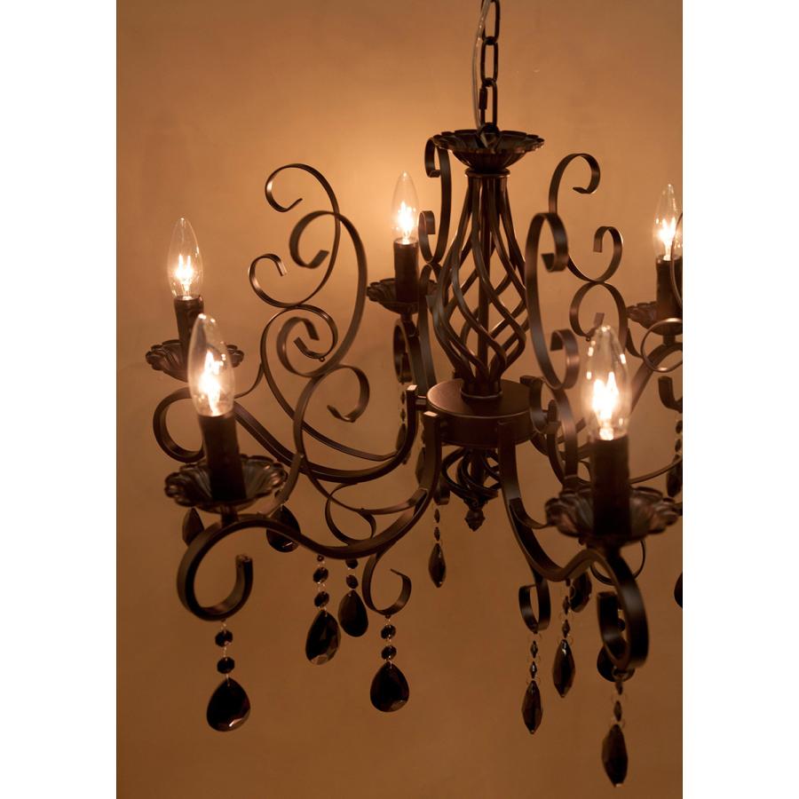 クリスタルガラス シャンデリア MODI モディ 6灯 吊照明 : アメリカン