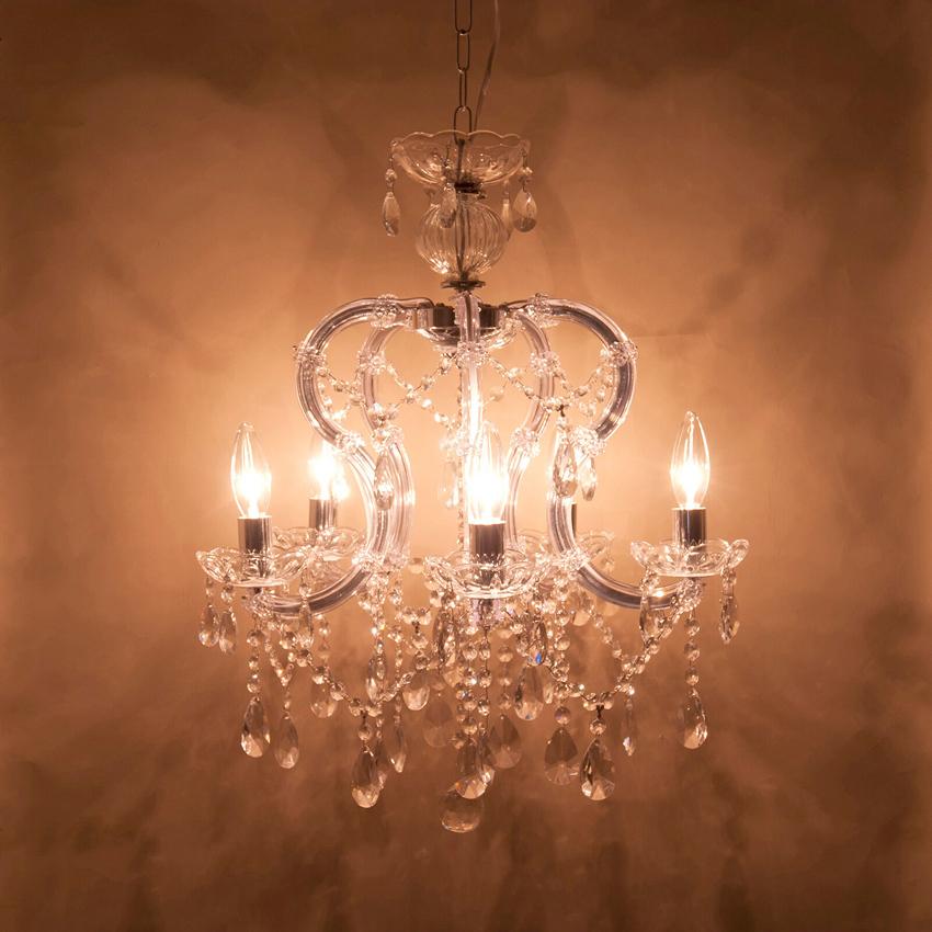 クリスタルガラス シャンデリア Galaxy ギャラクシー 5灯 吊照明