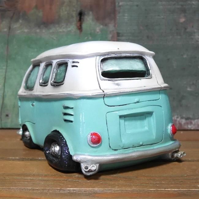 ワーゲンバス van レジン 貯金箱 Bang Car レトロインテリア
