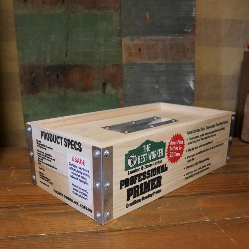 アメリカン ウッド ティシュボックス インダストリアル