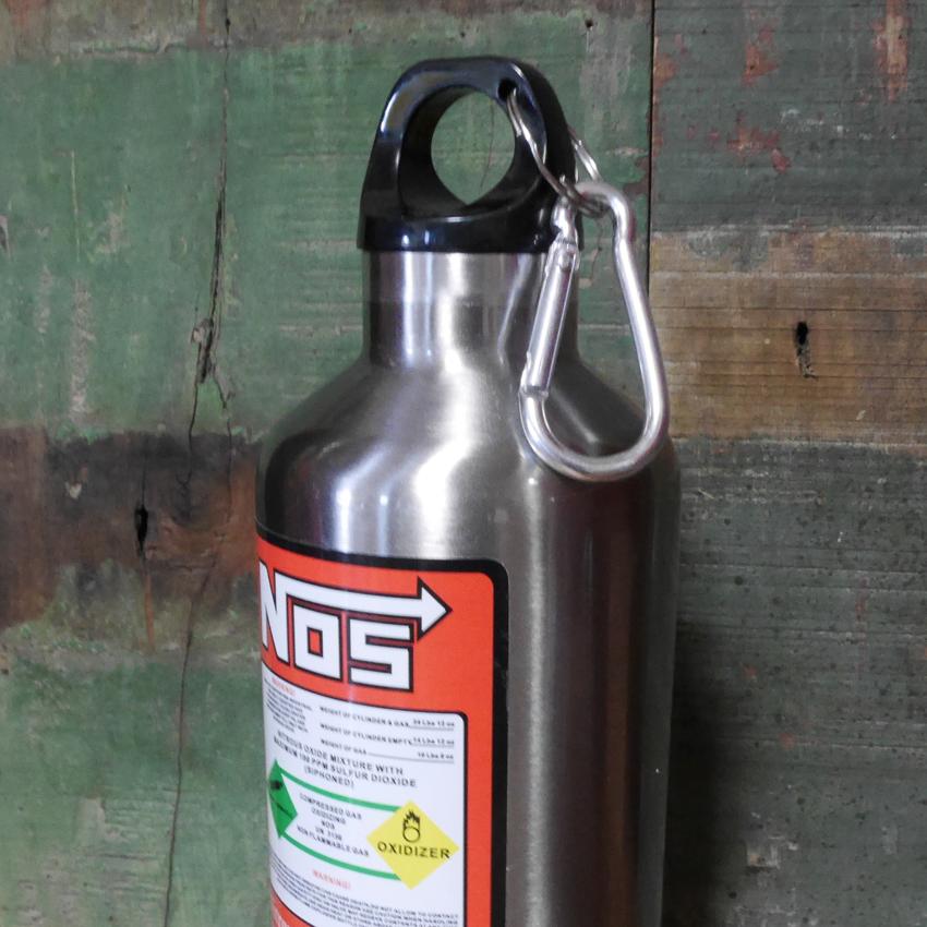 NOS ステンレスボトル ニトロ 窒素ボトル型 水筒 カラナビ付 保冷専用