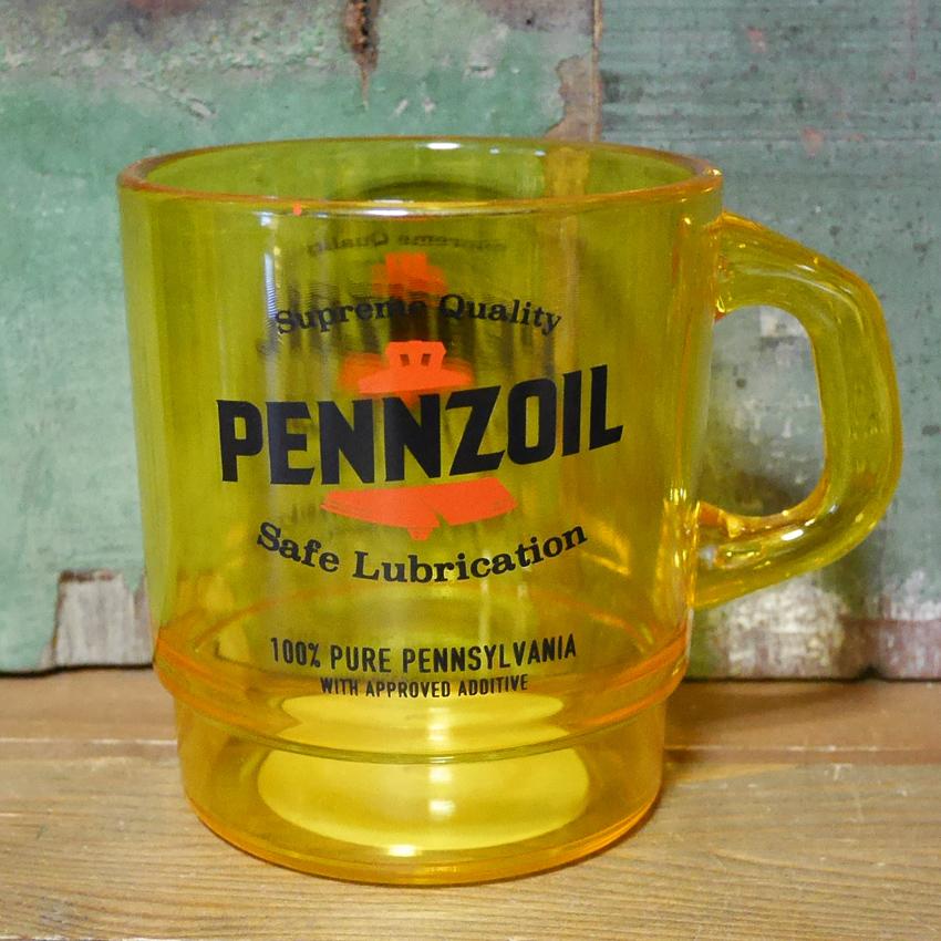アドバタイジング クリアマグカップ PENNZOIL ペンズオイル MILKY