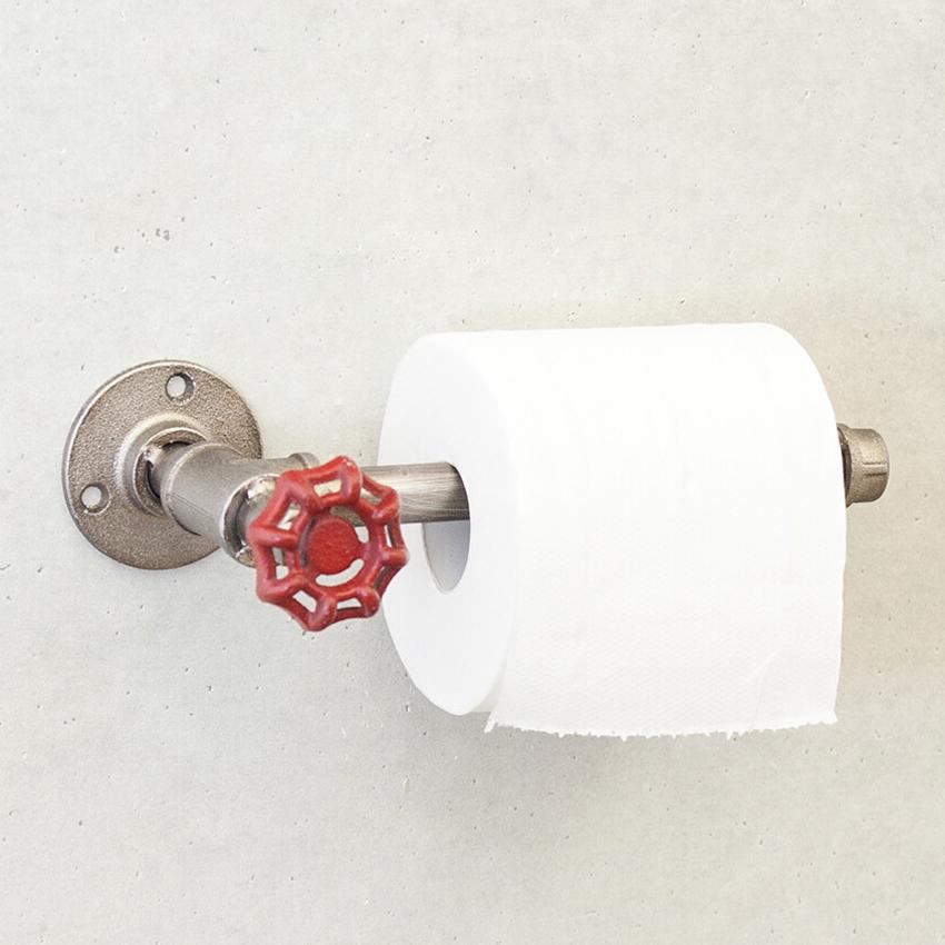 インダストリアルメタル トイレットペーパーホルダー 水道管