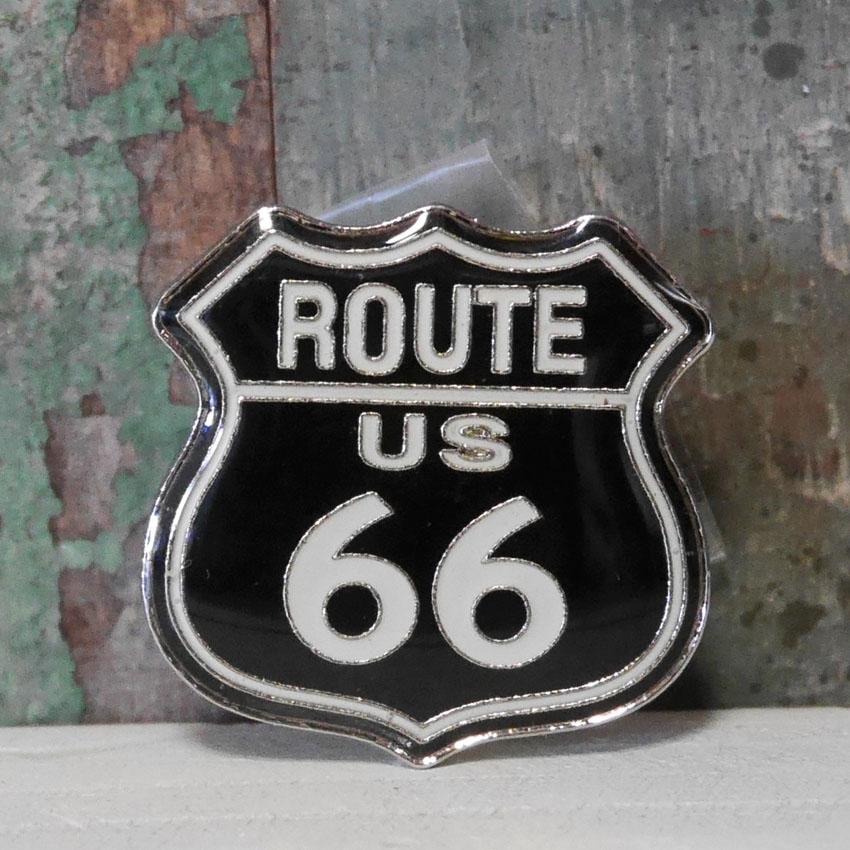 ルート66 ピンバッジ アクセサリー ROUTE66 ピンズ ブラック