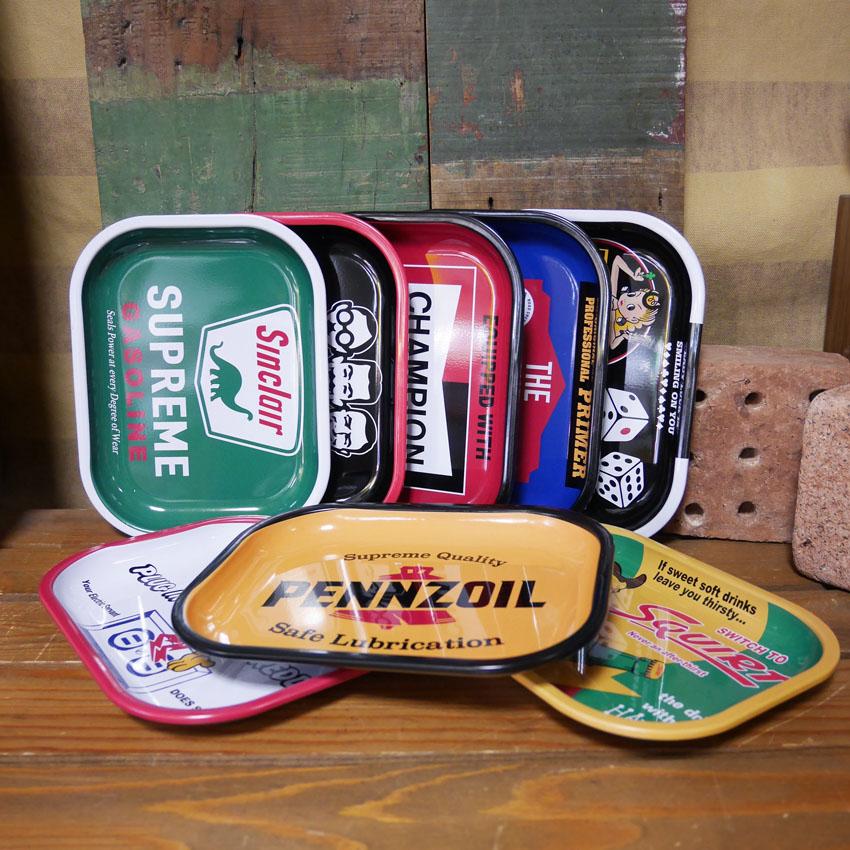 ブリキ アメリカン ミニ ティン トレイ キャッシュトレイ インテリア