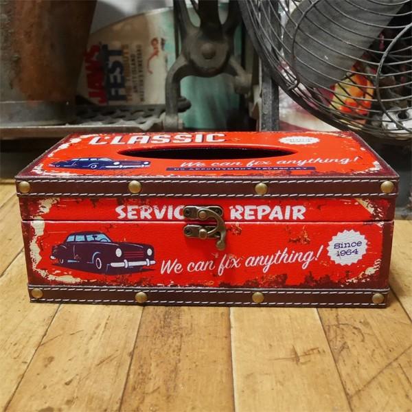 アメリカン ティッシュケース レトロ ティッシュカバー