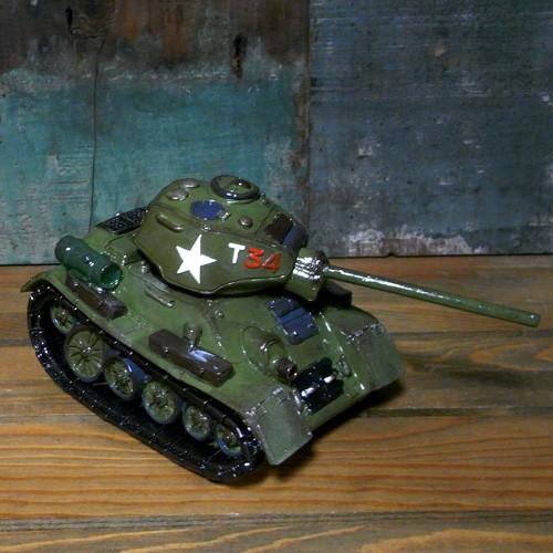 タンク 戦車 レジン マネーバンク 貯金箱 オールディーズ レトロ