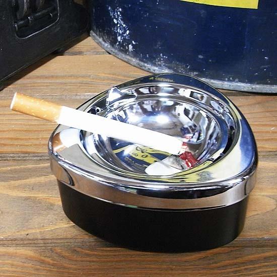 灰皿 卓上 トライアングルプッシュ灰皿 蓋付き 業務用灰皿 卓上灰皿