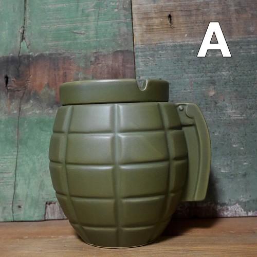 手榴弾 灰皿 ミリタリー 卓上灰皿 喫煙具 アッシュトレイ : アメリカン