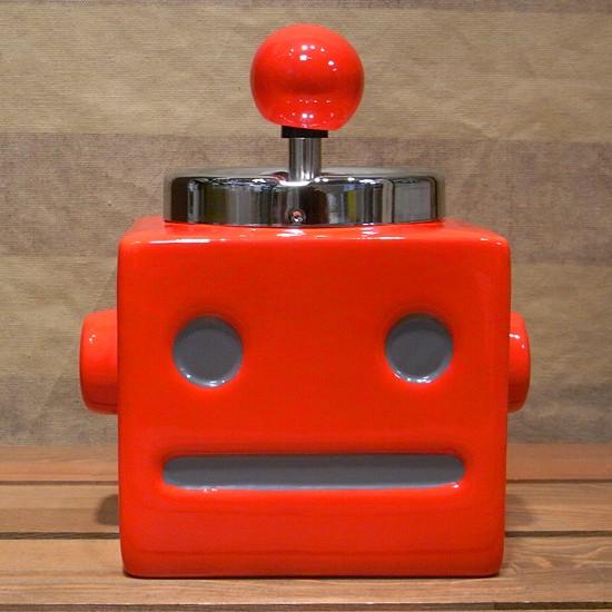 ロボタン灰皿 レッド ロボット 卓上灰皿 : アメリカン雑貨のグッズ