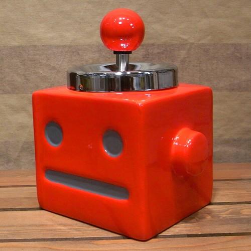 ロボタン灰皿 レッド ロボット 卓上灰皿 : アメリカン雑貨のグッズ