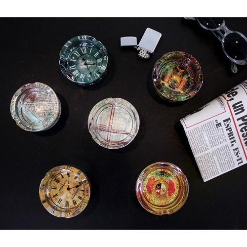 レトロチックアシュトレイ 時計 ブラック 卓上灰皿 : アメリカン雑貨の