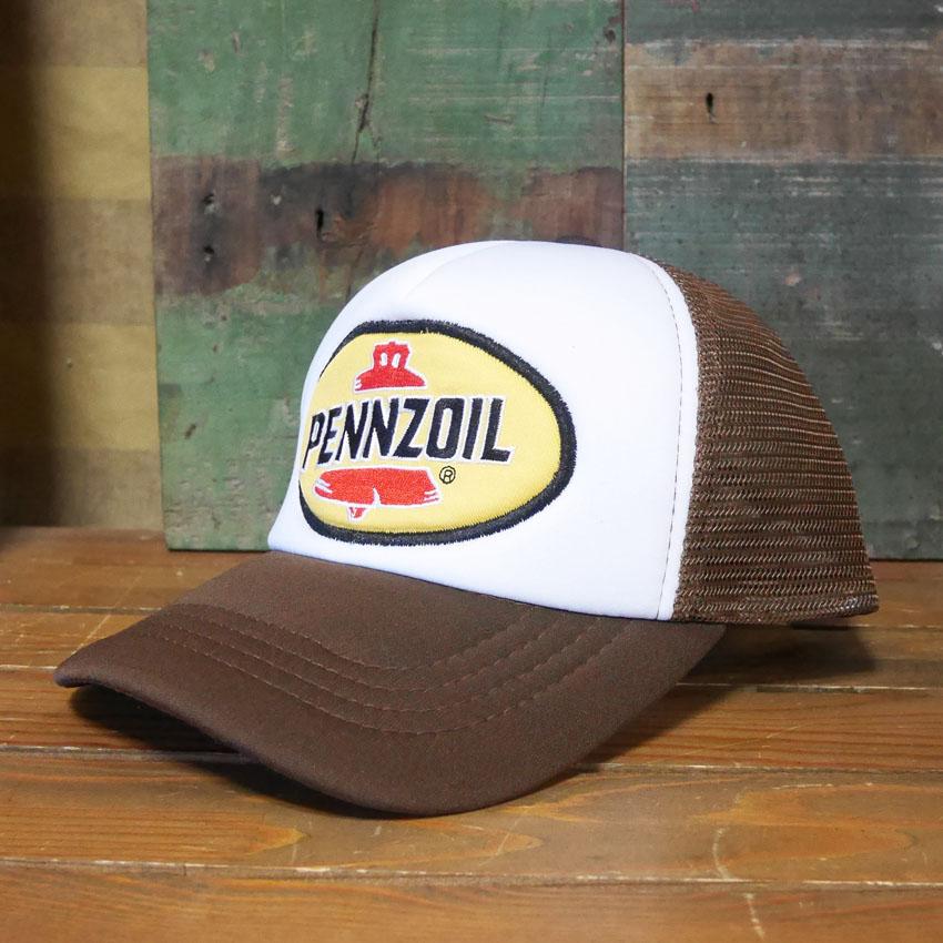 ペンズオイル メッシュ キャップ PENNZOIL 帽子 アメリカン雑貨