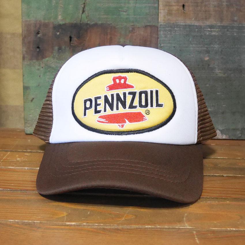 未使用　正規　ペンリール　帽子　キャップ　penn ペンズオイル メッシュ キャップ PENNZOIL 帽子 アメリカン雑貨