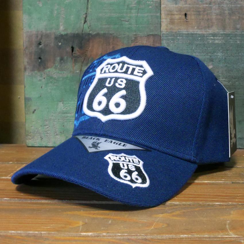 ルート66 キャップ ROAD SHIELD ネイビー ROUTE66 帽子 アメカジ