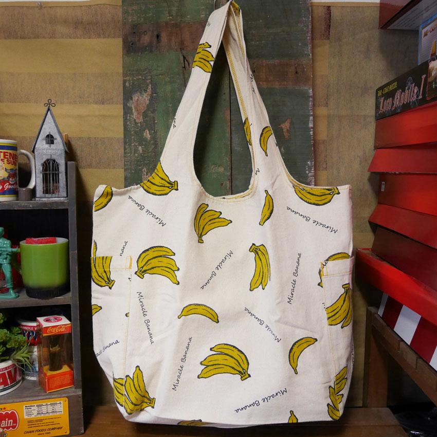 AND PACKABLE（アンドパッカブル） MBO ツイルマルシェバッグ バナナ