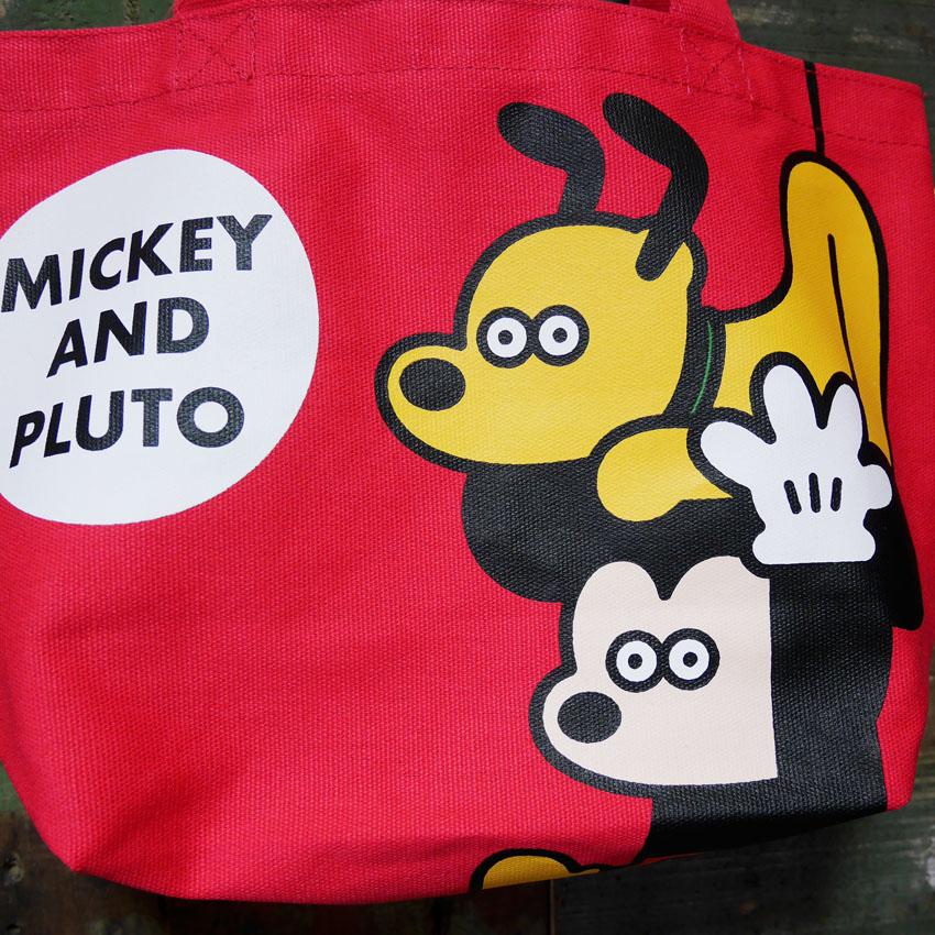 ミッキーマウス カラーマチ付きバッグ レッド Disney ディズニー 松本