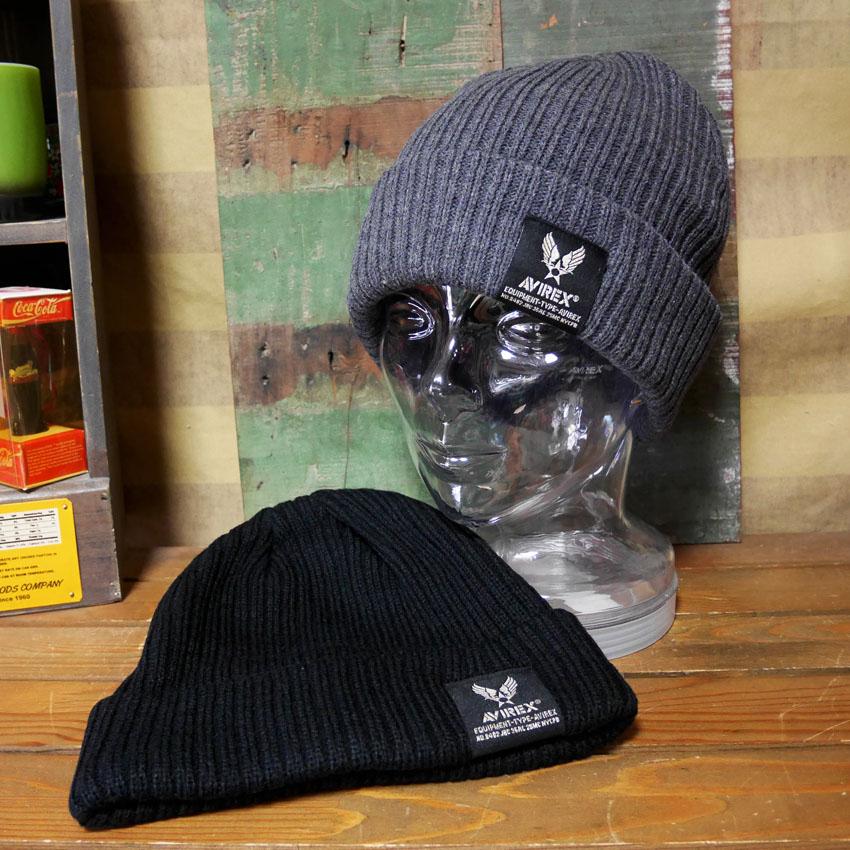 AVIREX（アヴィレックス） ニットキャップ AX NAME LOGO SHORT KNIT
