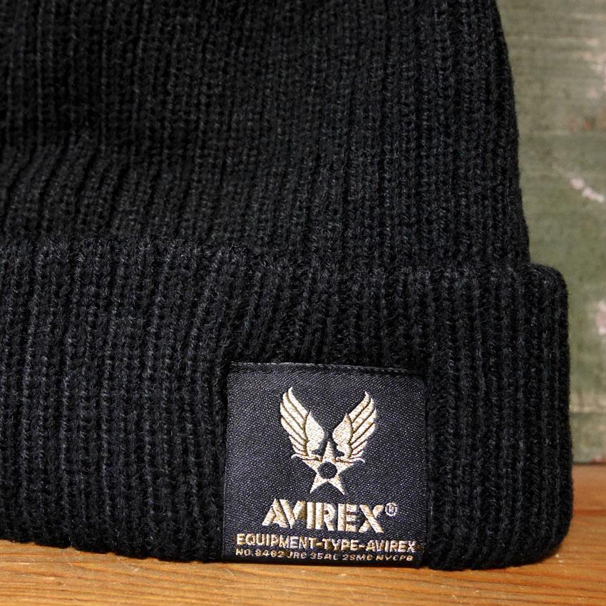 AVIREX（アヴィレックス） ニットキャップ AX NAME LOGO SHORT KNIT