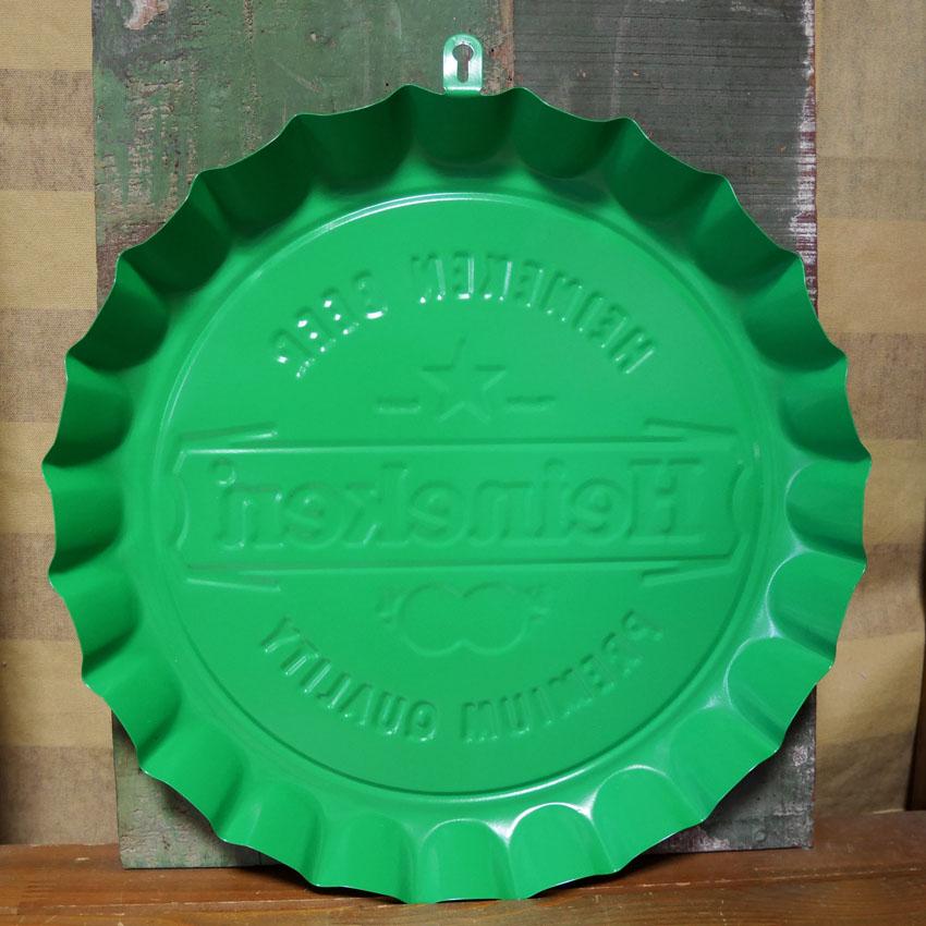 ハイネケン ボトルキャップサイン Heineken インテリア エンボス 王冠