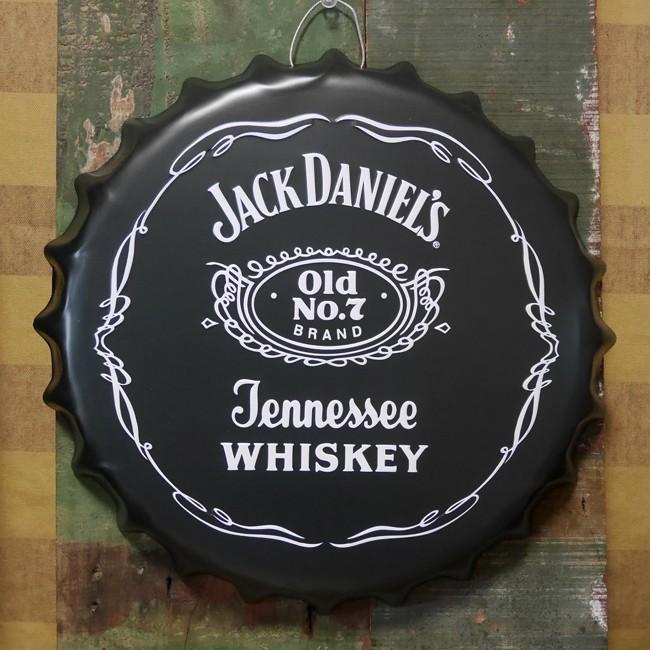 ジャックダニエル エンボス ボトルキャップサイン JACK DANIEL'S