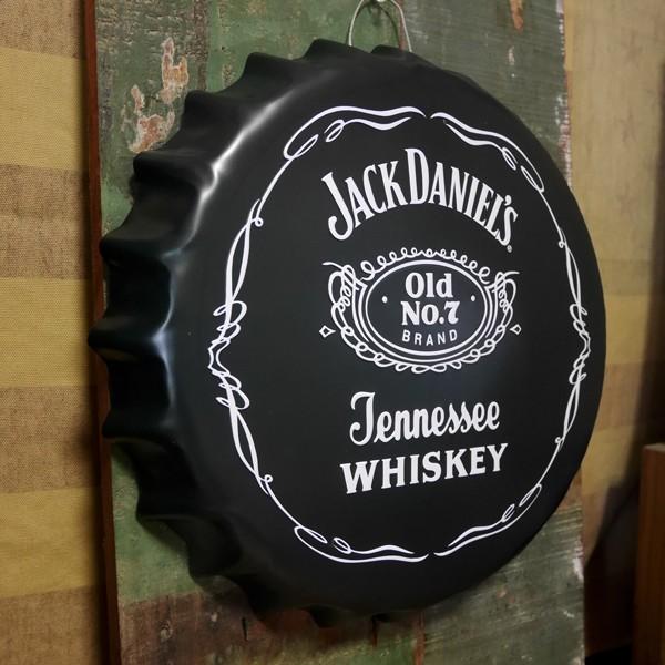 ジャックダニエル エンボス ボトルキャップサイン JACK DANIEL'S