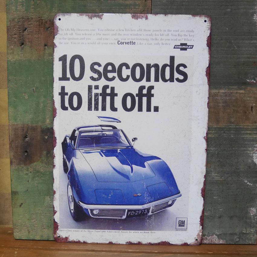 CHEVROLET CORVETTE メタルサイン ビンテージ風 ブリキ看板 インテリア