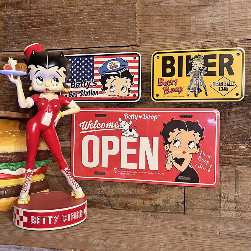 BETTY BOOP（ベティ ブープ） BIKER CM PLATE ミニ CMプレート バイク