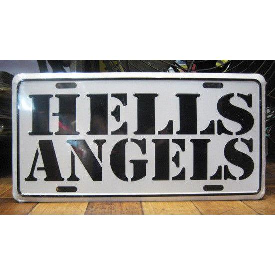 ブリキ看板 CMプレート HELLS ANGELS インテリア メタルサインプレート