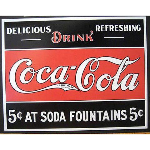 Coca Cola（コカコーラ） ブリキ看板 インテリア メタルサインプレート