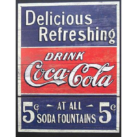 Coca Cola（コカコーラ） ブリキ看板 インテリア メタルサインプレート 