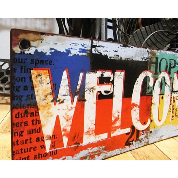 ウェルカムボード ブリキ看板 WELCOME インテリア ウェルカムサイン