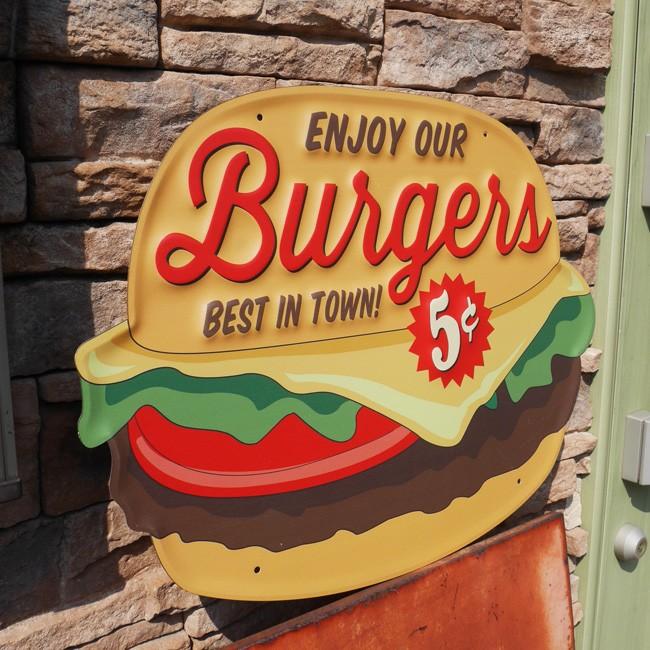 ハンバーガー BIG TIN SIGN エンボス サインプレート BURGER ブリキ