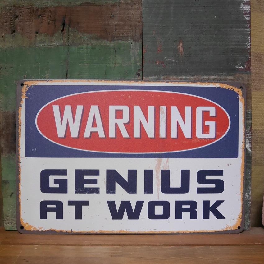 USA WARNING看板 WARNING アメリカンサインボード インテリア ブリキ看板 : アメリカン