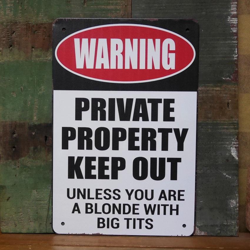 Warning アメリカンサインボード インテリア ブリキ看板 Bk Ky 167 アメリカン雑貨のグッズファーム 通販 Yahoo ショッピング