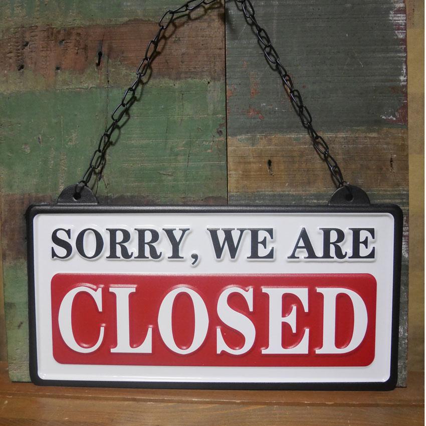 アメリカンクラシック リバーシブル オープンクローズ看板 OPEN CLOSED