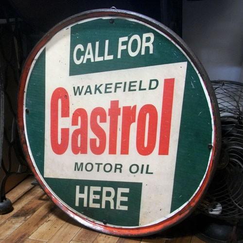 カストロールモーターオイル メタルサイン Castrol ブリキ看板