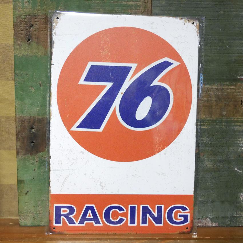 アメリカンサインボード 76 レーシング インテリア A4サイズ ブリキ