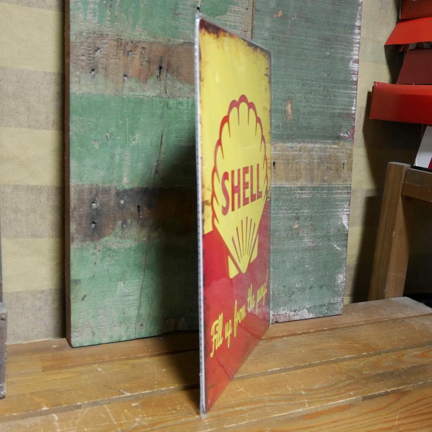 ティン 看板 インテリア サインボード SHELL シェルオイル A4サイズ 