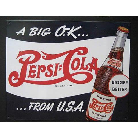 ブリキ看板 ペプシコーラ インテリア Pepsi アメリカン雑貨