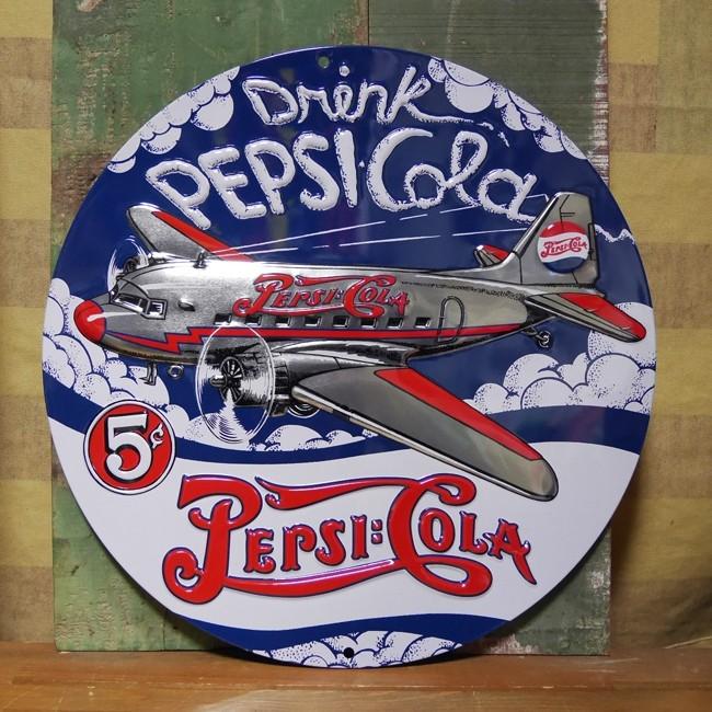 PEPSI（ペプシ） ペプシコーラ ブリキ看板 PEPSI COLA サイン看板
