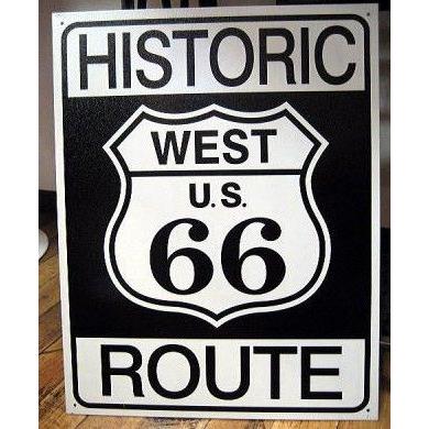 ブリキ看板 ルート66 インテリア アメリカン雑貨 : アメリカン雑貨の